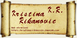 Kristina Rikanović vizit kartica